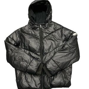 Spyder pufferbBlack Puffer Jacket with Hood womens size S/p/p